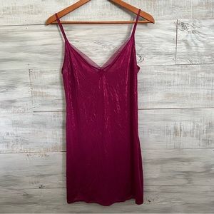 Victorias Secret Shiny Purple/Pink Cami/Slip Dress